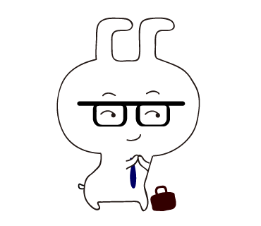 黒縁うさぎLINEスタンプの画像